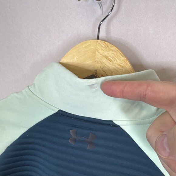 Under Armour Golf ¼ Zip Pullover Mint/Teal Men’s Small - Picture 4 of 6